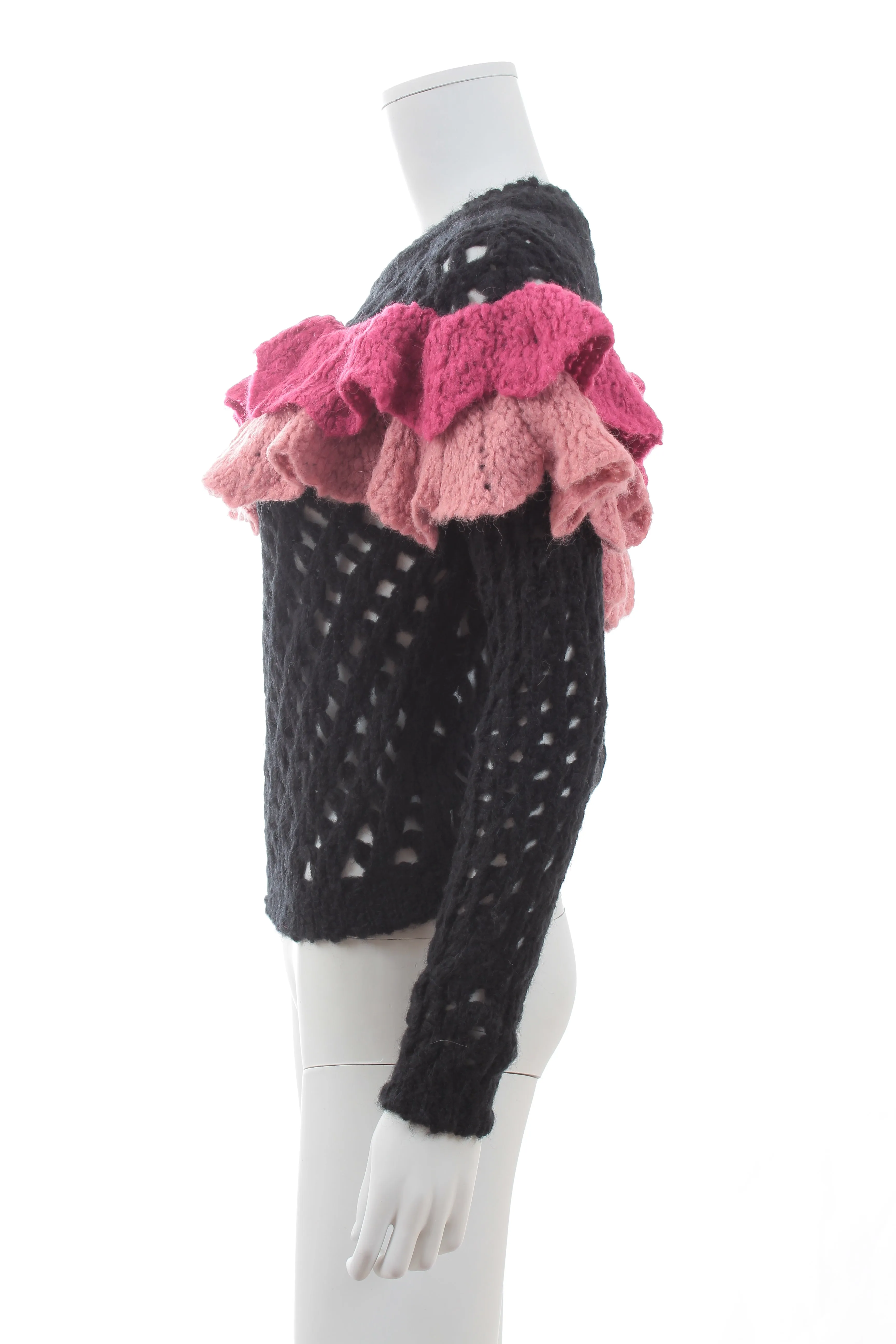 Boutique Moschino Ruffled Alpaca-Blend Sweater