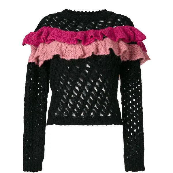 Boutique Moschino Ruffled Alpaca-Blend Sweater