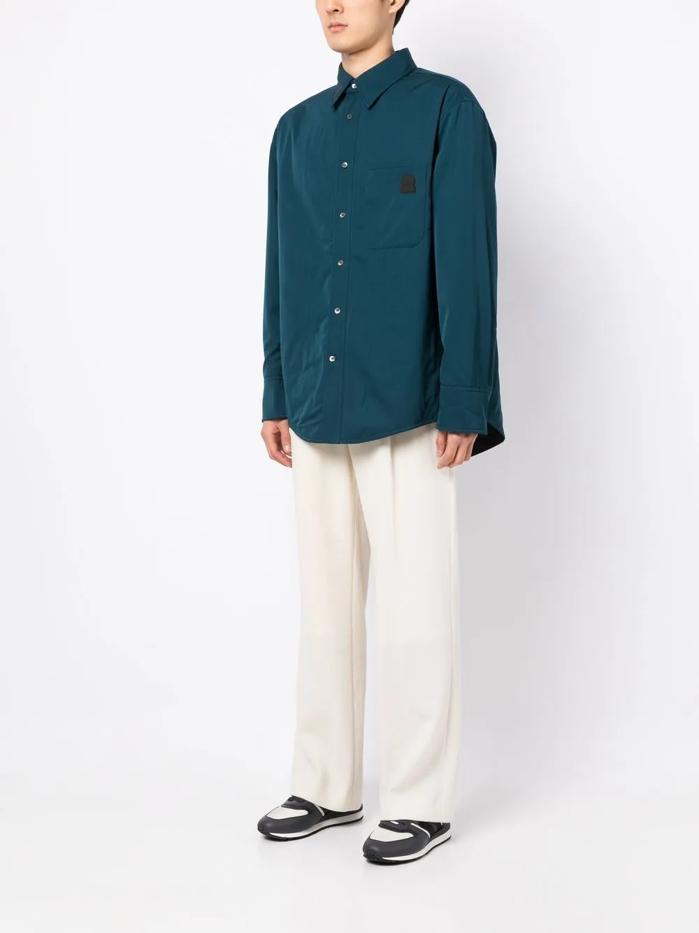 Box-Pleat Long-Sleeved Shirt