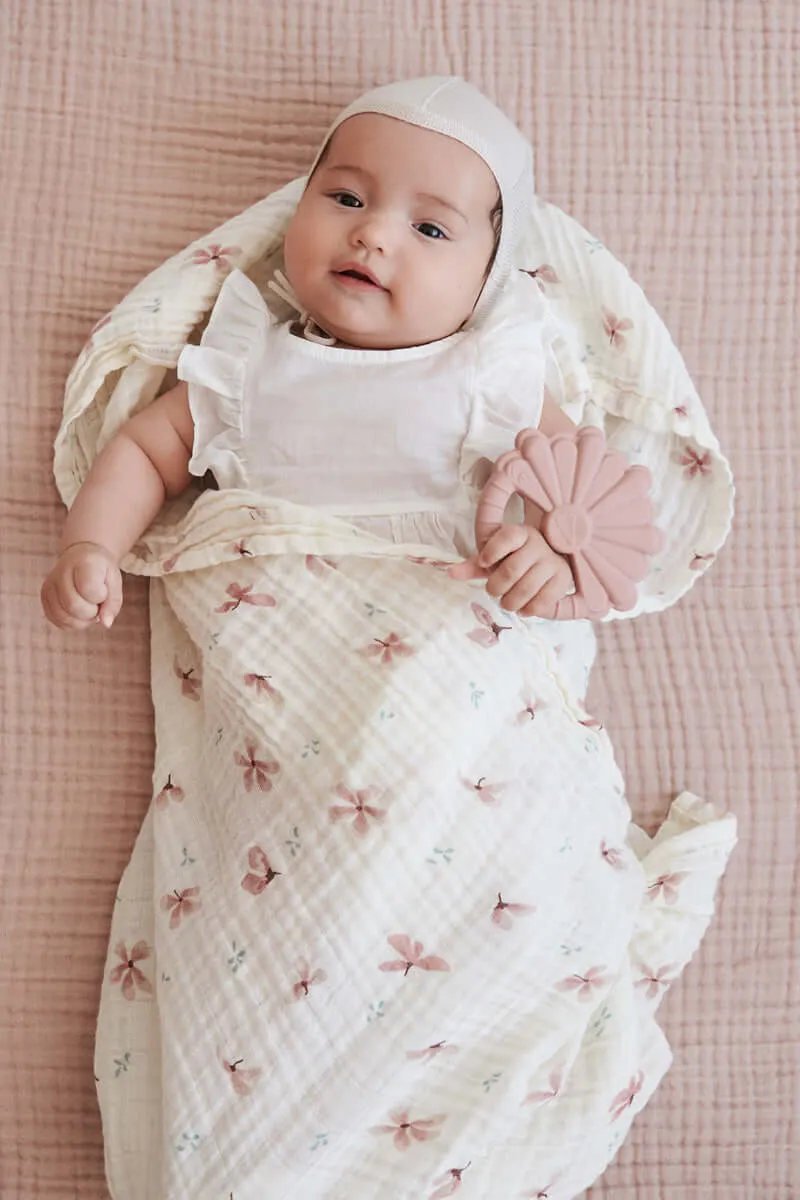 Cam Cam Muslin Baby Swaddle - Rose