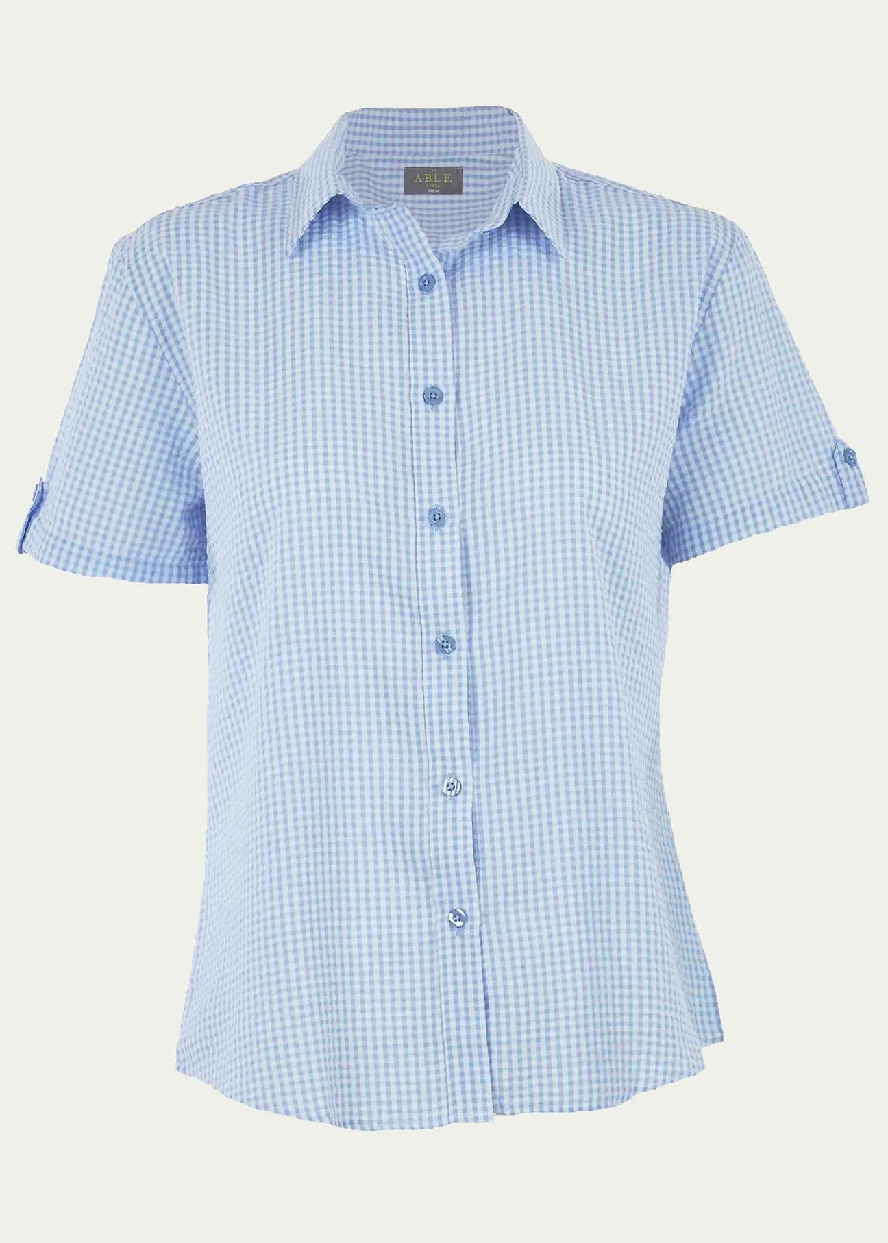 Camilla Short Sleeve Seersucker VELCRO® Brand Fastening Shirt