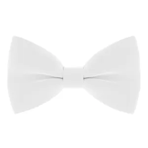 Crape White Bow Tie