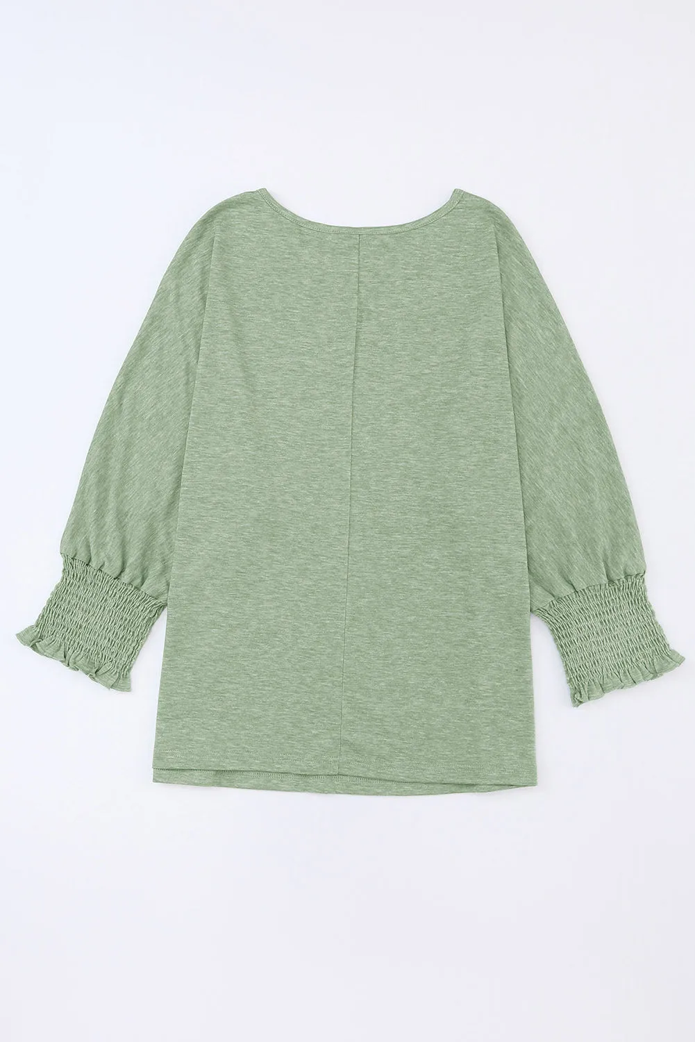 Dani Smocked 3/4 Sleeve Casual Loose Top