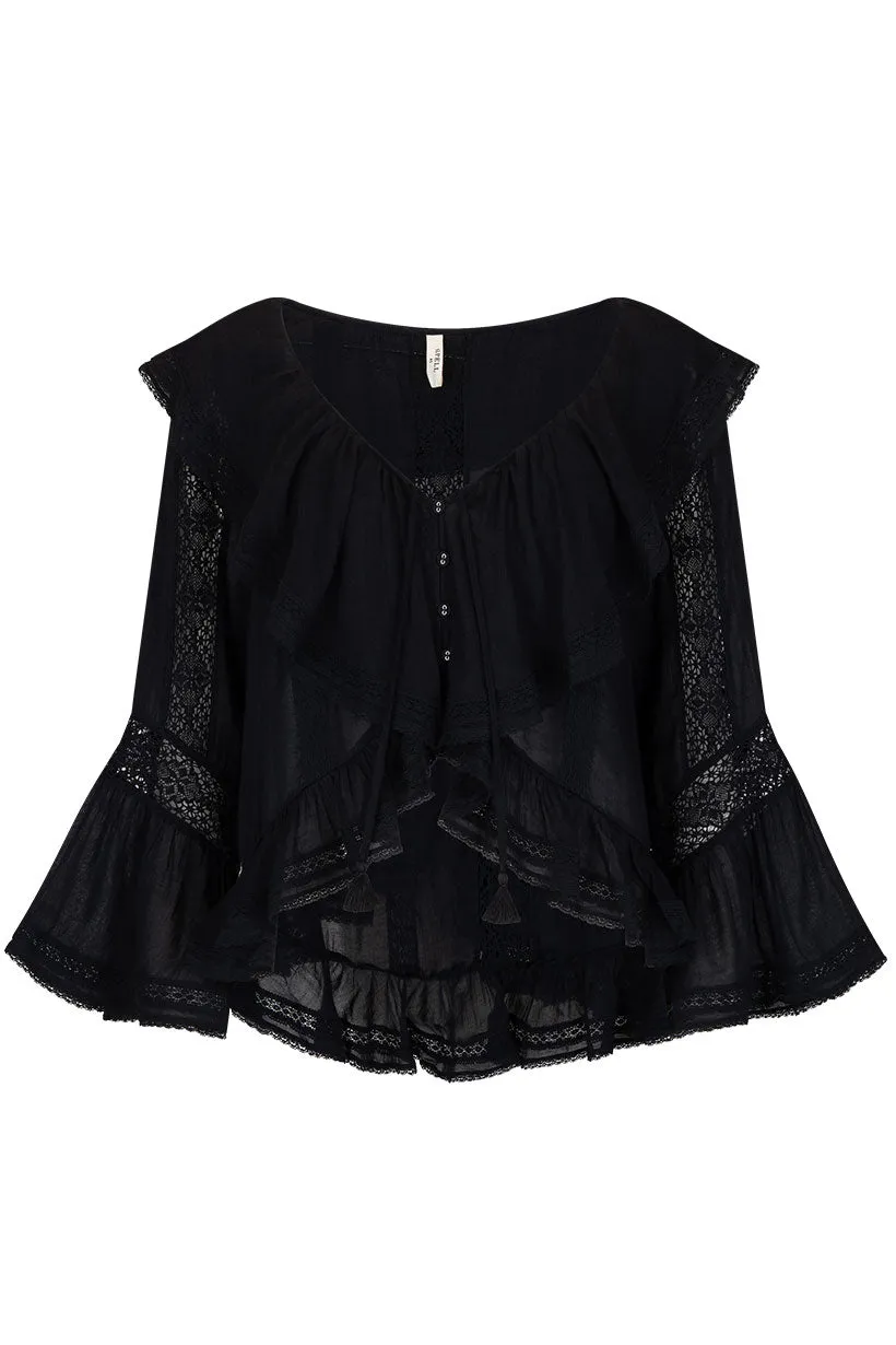 Fleur Lace Frill Blouse