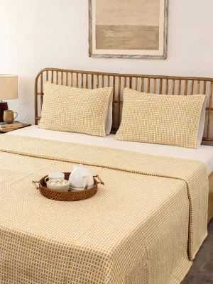 Girnar Double Bedcover (Yellow)