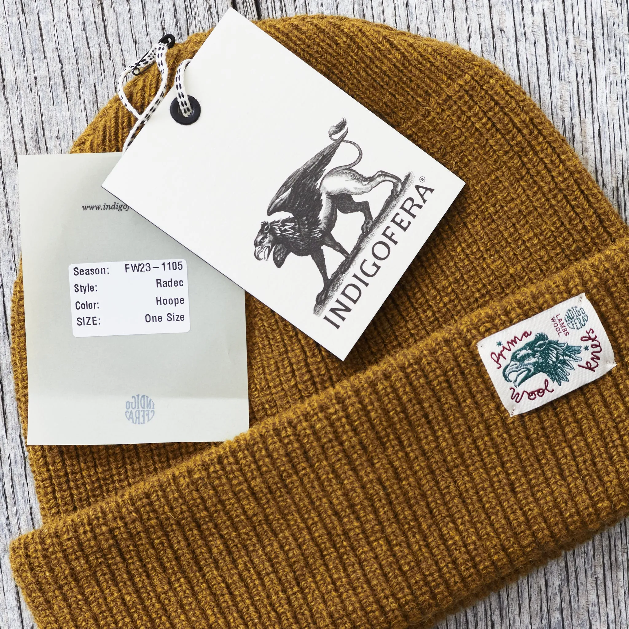Indigofera Radec Rib Knit Wool Cap Hoope