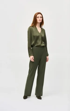 Joseph Ribkoff Satin Blouse Iguana Khaki