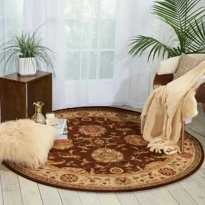 Living Treasures LI04 Brown Rug