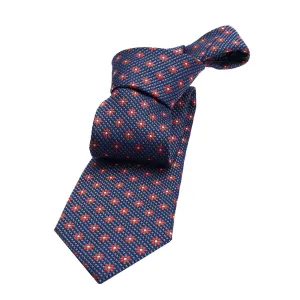 Summerhill Foulard Silk Tie, Blue / Red
