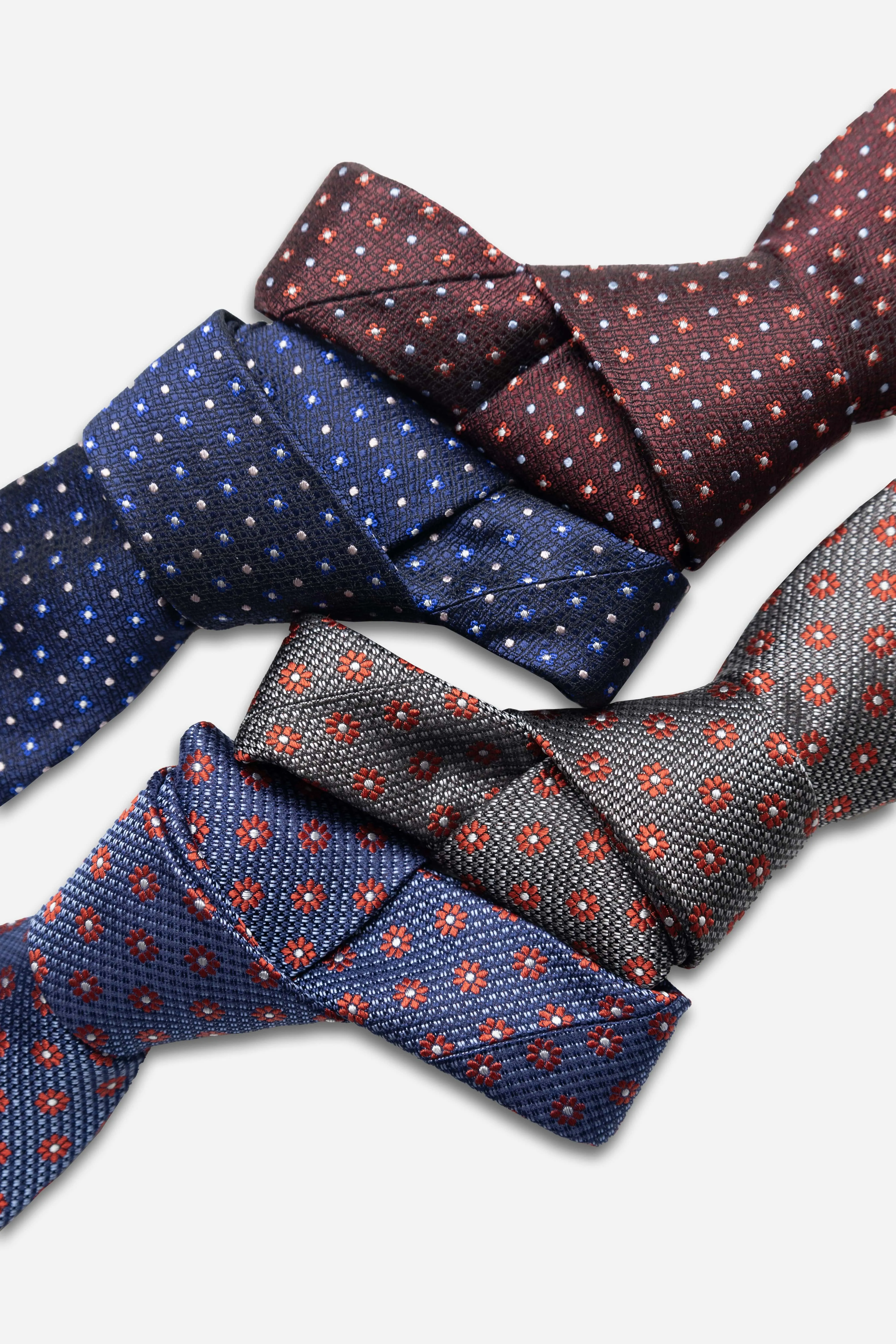 Summerhill Foulard Silk Tie, Grey / Red