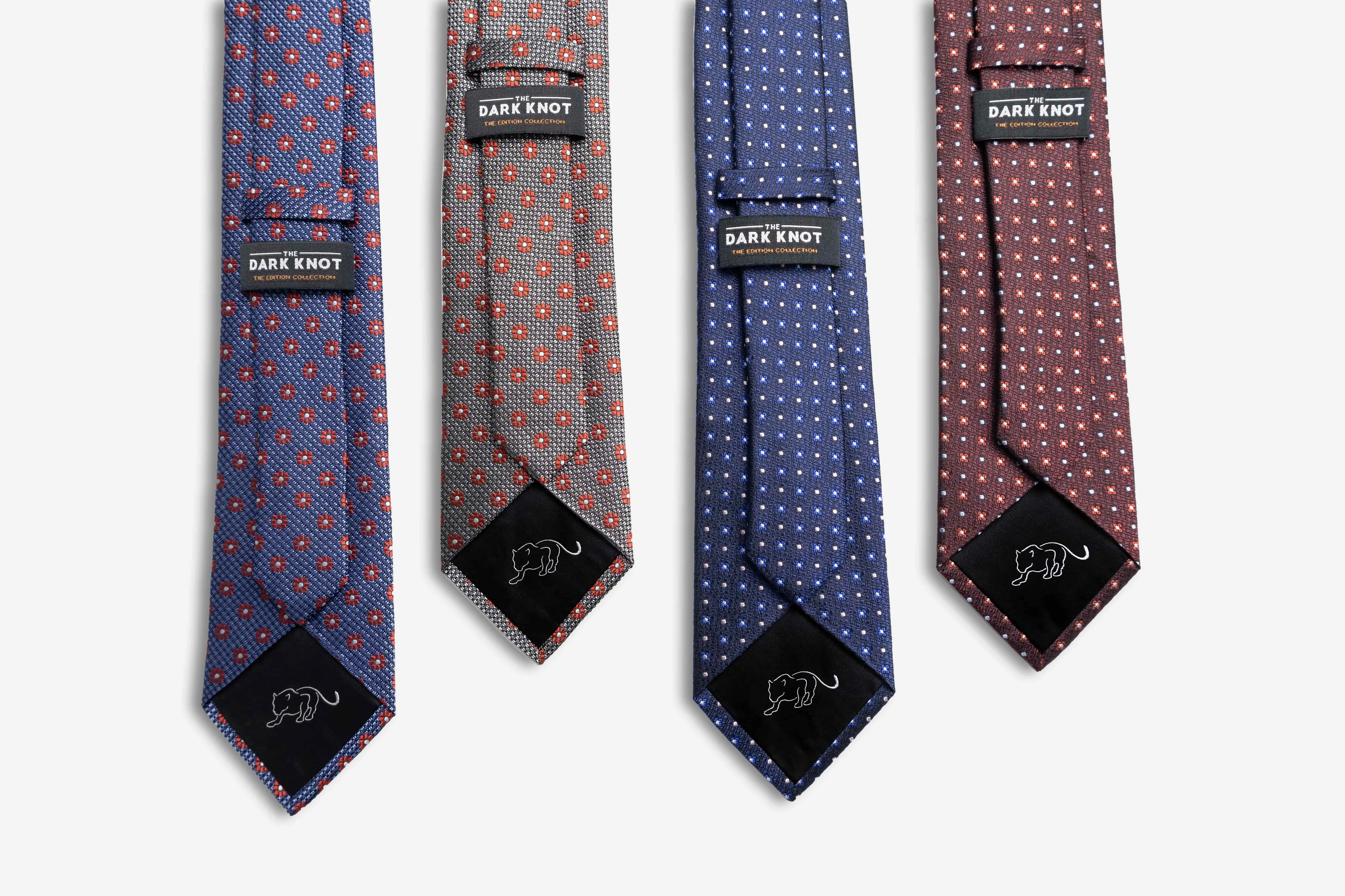 Summerhill Foulard Silk Tie, Grey / Red