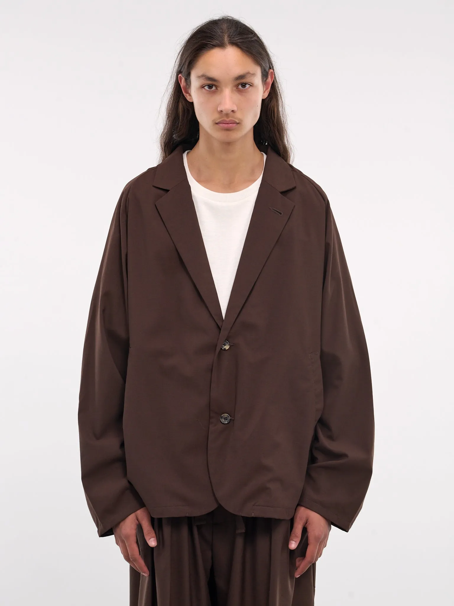 Unstructured Blazer (SLEC-2BJK-BRW-BROWN)