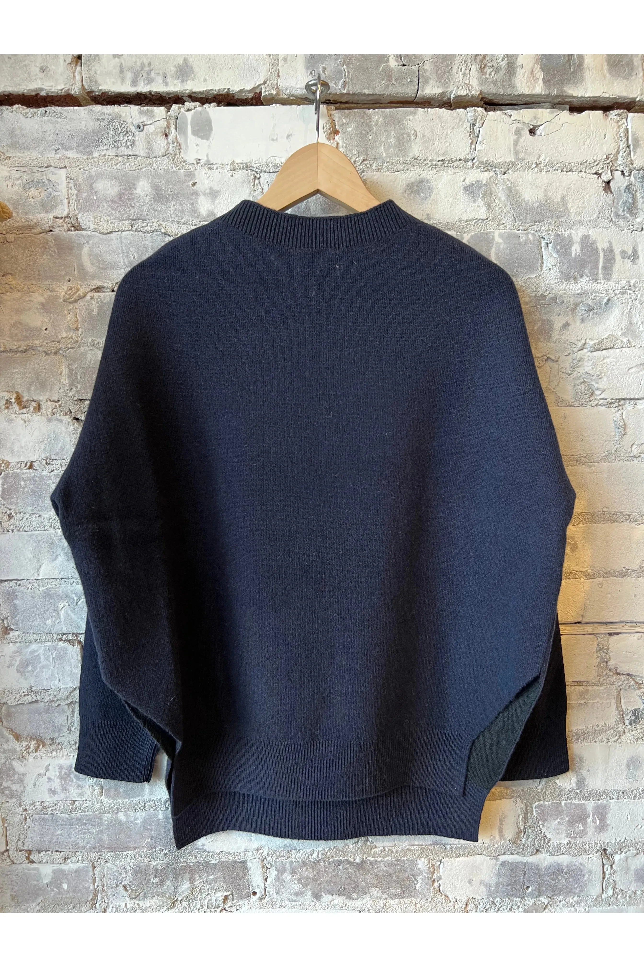 Wool Blend Double-Face Jumper - Dark Night