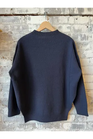 Wool Blend Double-Face Jumper - Dark Night