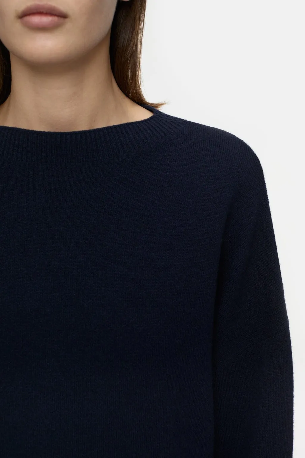 Wool Blend Double-Face Jumper - Dark Night
