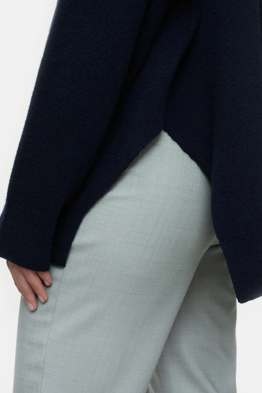 Wool Blend Double-Face Jumper - Dark Night