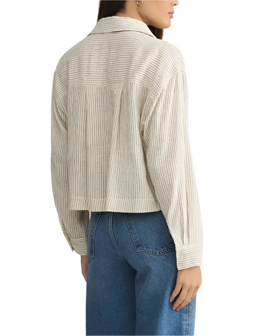 Z Supply Del Mar Striped Shirt Natural